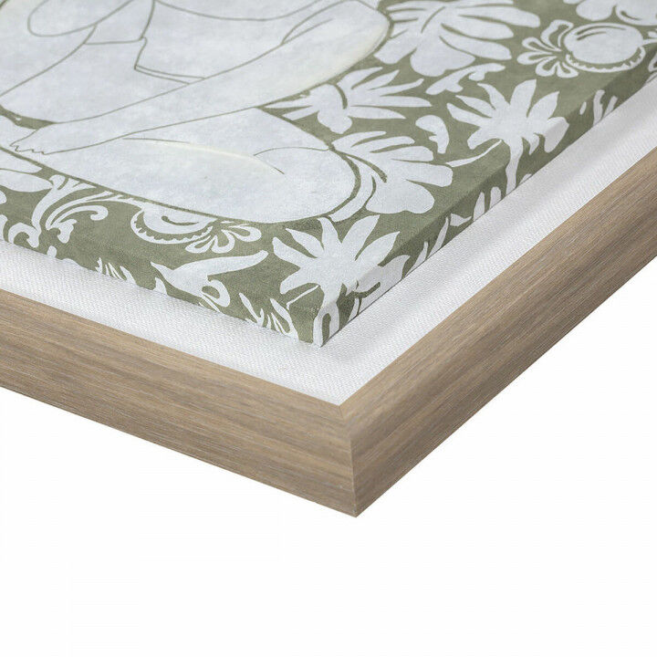 Lienzo DKD Home Decor Madera Floral (2 Unidades) (Reacondicionado D)