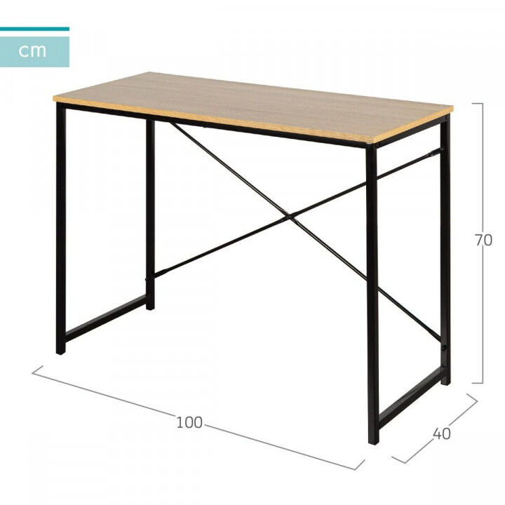 Mesa de Escritorio Aktive Negro Madera (Reacondicionado B)