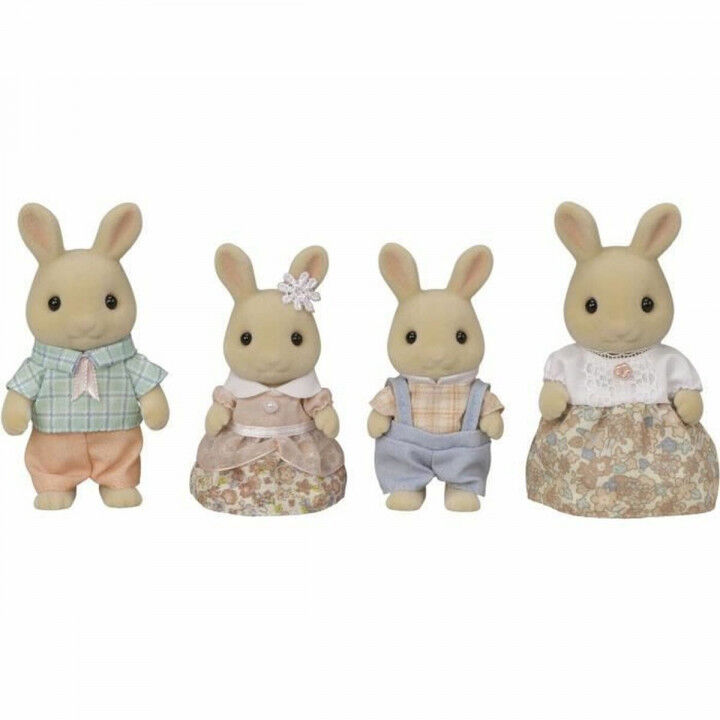 Set Poppen Sylvanian Families 5706 Konijn Familie 4 Onderdelen