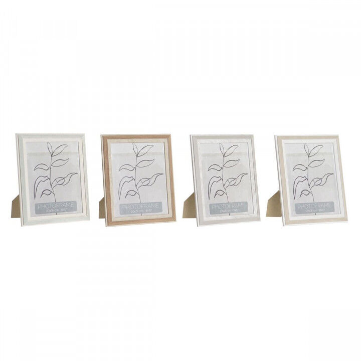 Marco de Fotos DKD Home Decor Cristal Beige Verde PS Escandinavo (25 x 2 x 30 cm) (4 Unidades)