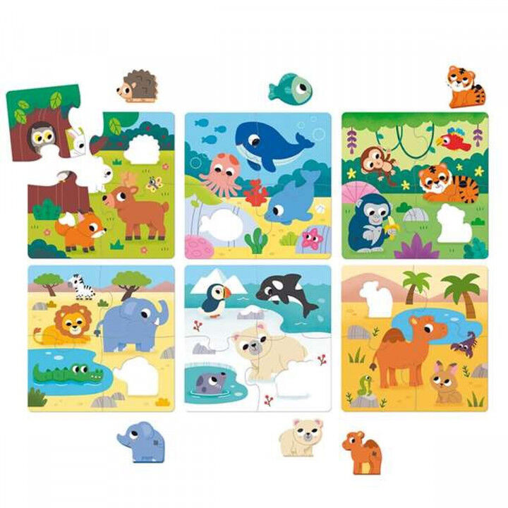 Set mit 6 Puzzeln Diset