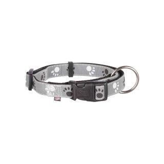 Hundehalsband Trixie Silver Reflect Schwarz Grau M/L 35-55 cm