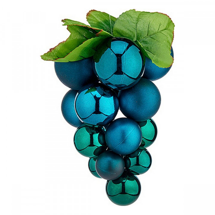 Christmas Bauble Krist+ Blue Plastic Grapes Small