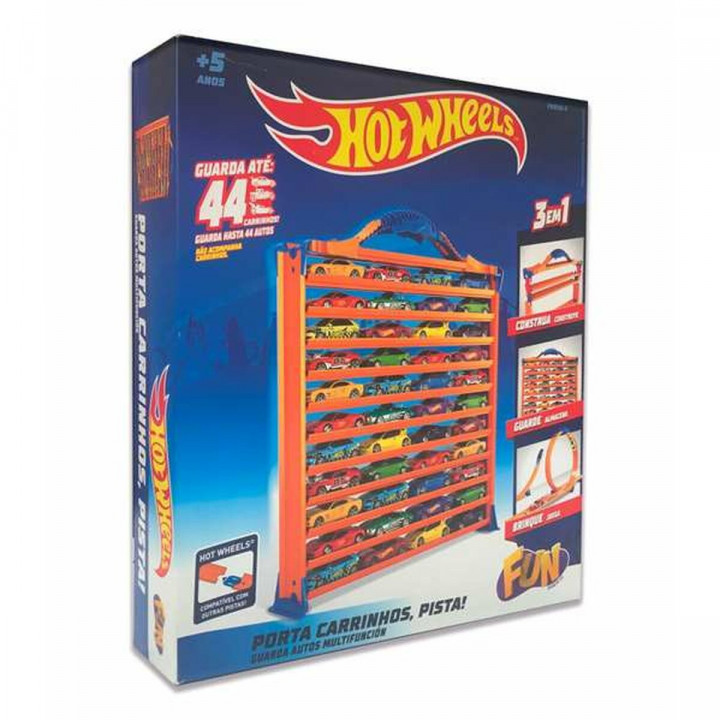 Garaje Parking con Vehículos Hot Wheels 30 x 27 x 6 cm Portacoche Vehículo