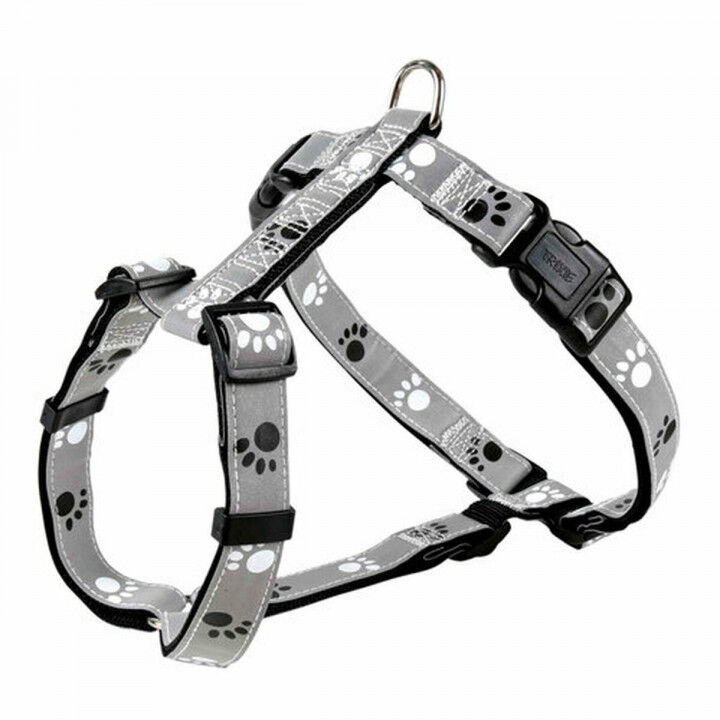 Hondentuigje Trixie Silver Reflect Zwart Grijs S/M