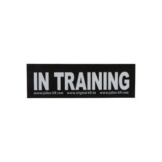 Etichette per imbracatura Julius K9 IN TRAINING L Bianco Nero