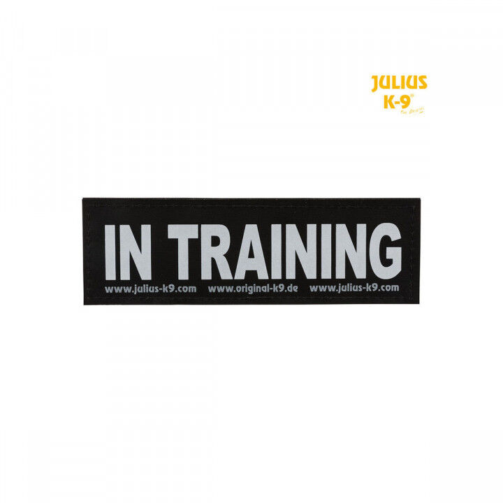 Etichette per imbracatura Julius K9 IN TRAINING L Bianco Nero
