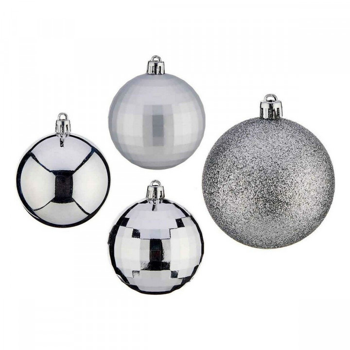 Bolas de Navidad Krist+ Plateado PVC Ø 7 cm 50 Unidades