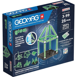 Playset Geomag Glow Recycled 25 Onderdelen