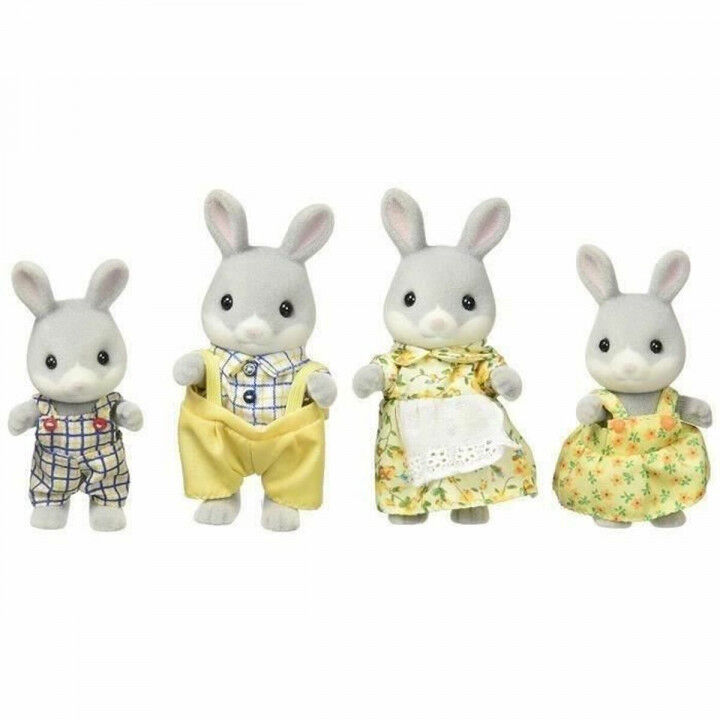 Set Poppen Sylvanian Families Family Gray Rabbit