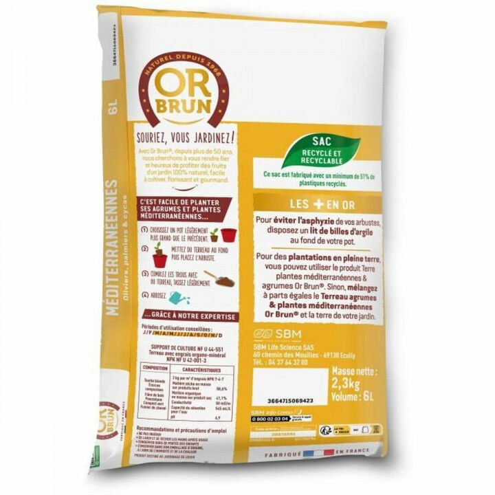 Blumenerde OR BRUN 6 L Zitrusfrüchte