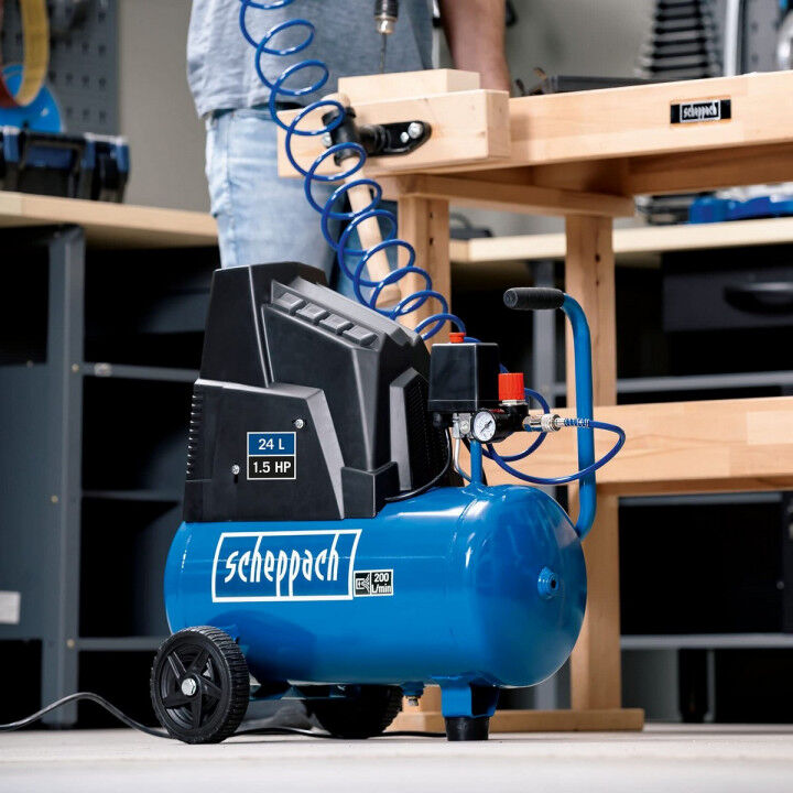 Compresor de Aire Scheppach HC30o 1100 W 8 bar 24 L