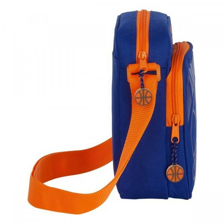 Bandolera Valencia Basket M672 Azul Naranja 16 x 22 x 6 cm