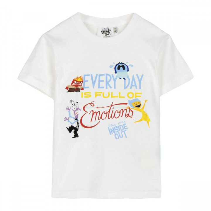 Maglia a Maniche Corte per Bambini Inside Out Bianco