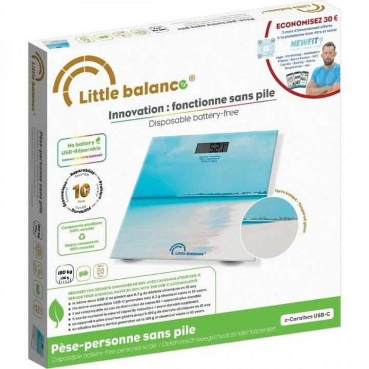 Digital Bathroom Scales Little Balance Caribe Blue