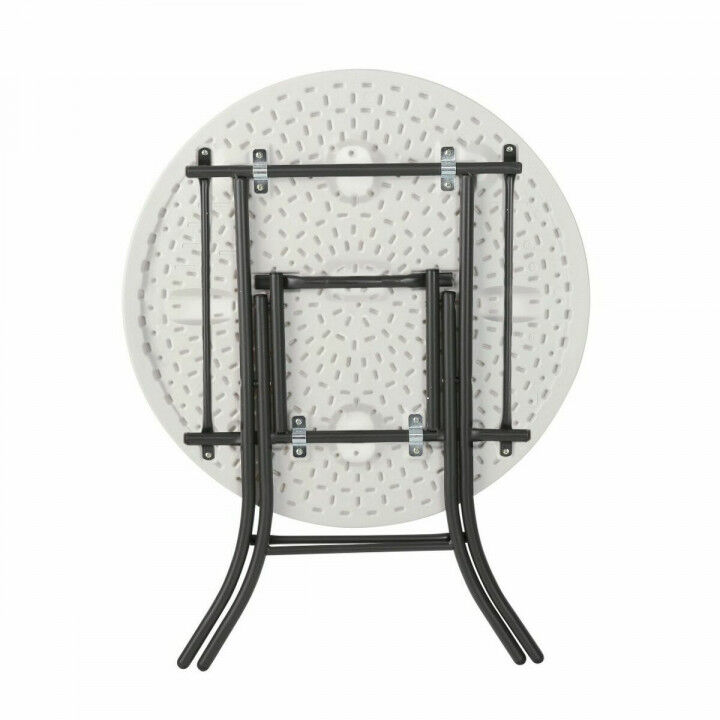 Folding Table Lifetime White Circular Steel Plastic 83 x 73,5 cm