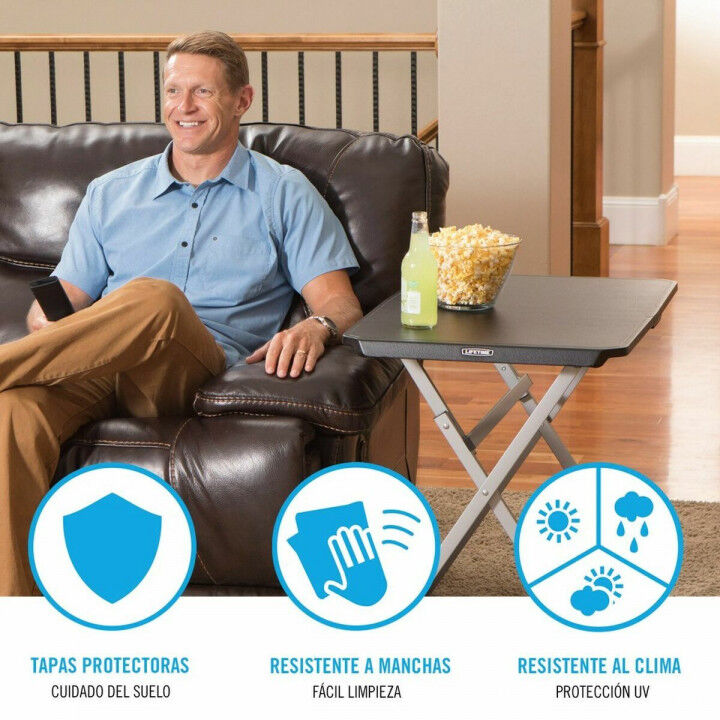 Vouwtafel Lifetime Zwart Staal Plastic 75 x 50,5 x 66 cm