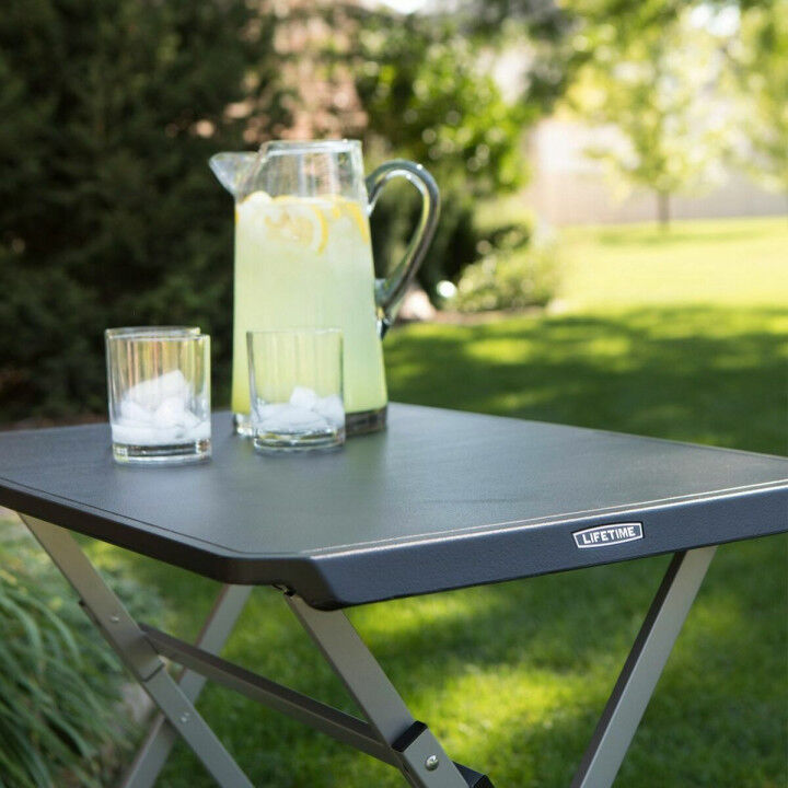 Table Klapptisch Lifetime Schwarz Stahl Kunststoff 75 x 50,5 x 66 cm