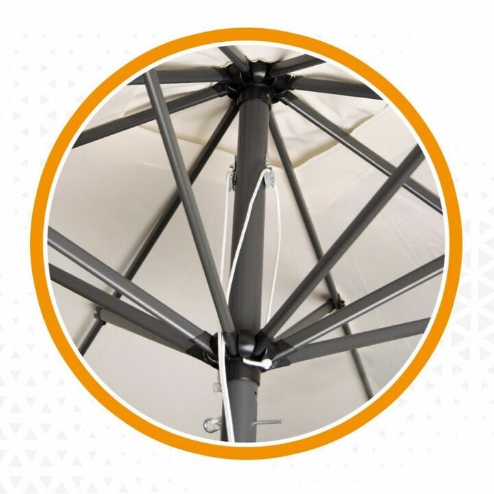 Parasol Aktive Crème Aluminium Staal 270 x 270 cm