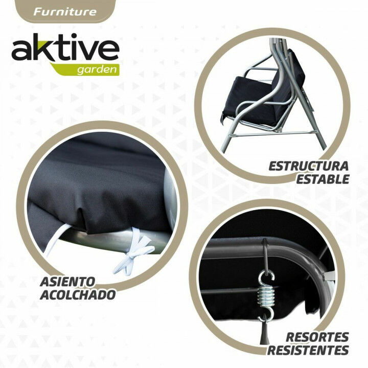 Wippe Aktive 3 Plätze Schwarz 180 x 107 x 160 cm