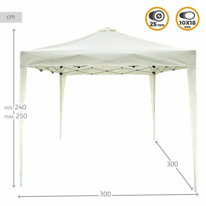 Gazebo Aktive Max-Air White 300 x 300 x 250 cm Cloth Steel