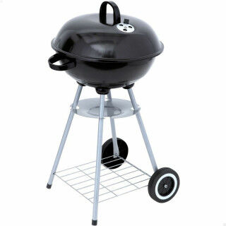 Kolenbarbecue met wielen Aktive 46 cm Rond Zwart Met deksel