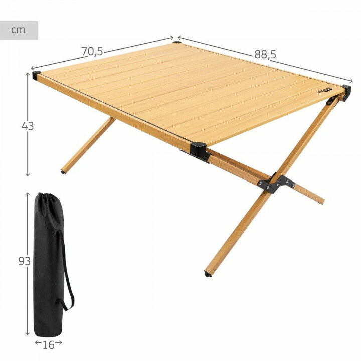 Table Klapptisch Aktive rechteckig Camping Aluminium 88,5 x 70,5 x 43 cm