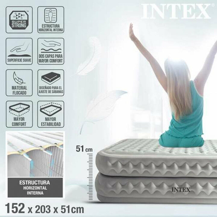 Aufblasbares Bett Intex 152 x 203 x 51 cm 272 kg
