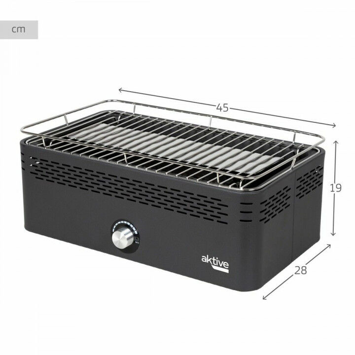 Barbecue Charbon de Bois sans Fumée Portable Aktive 45 x 19 x 28 cm