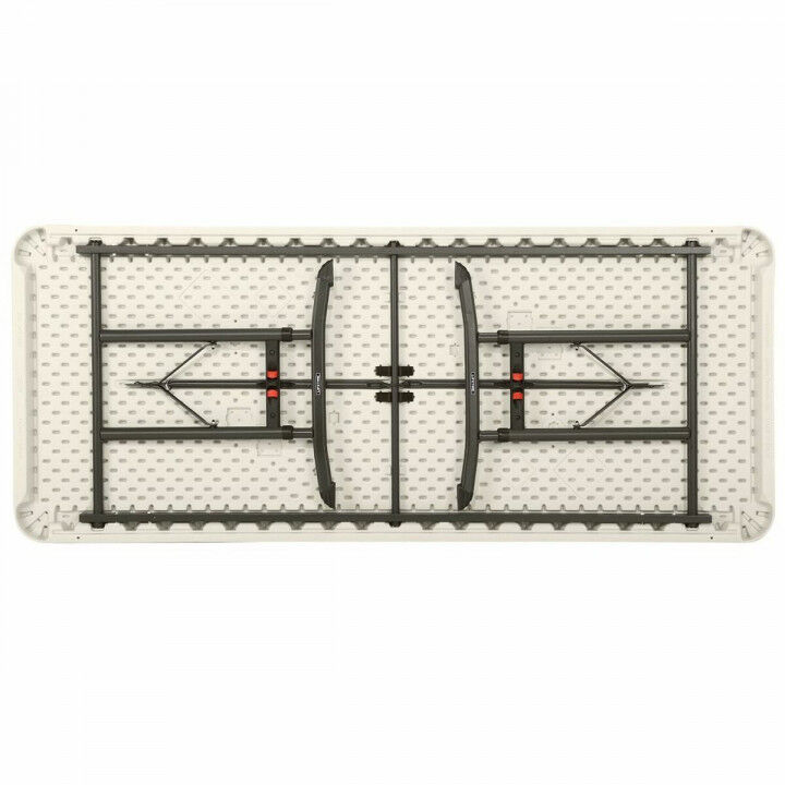 Tavolo Pieghevole Lifetime Bianco Rettangolare Acciaio Plastica 183 x 76 cm