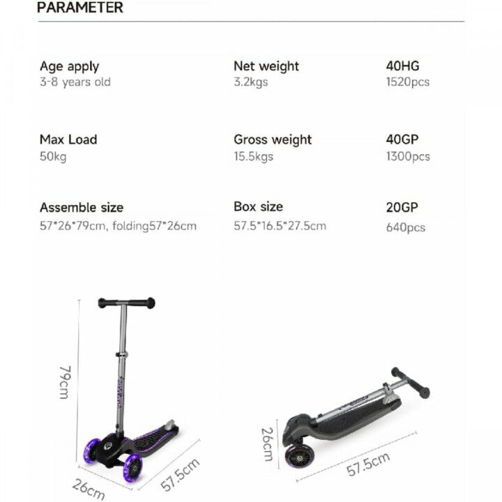 Roller Ociotrends Eco Future Scooter grün 3 räder