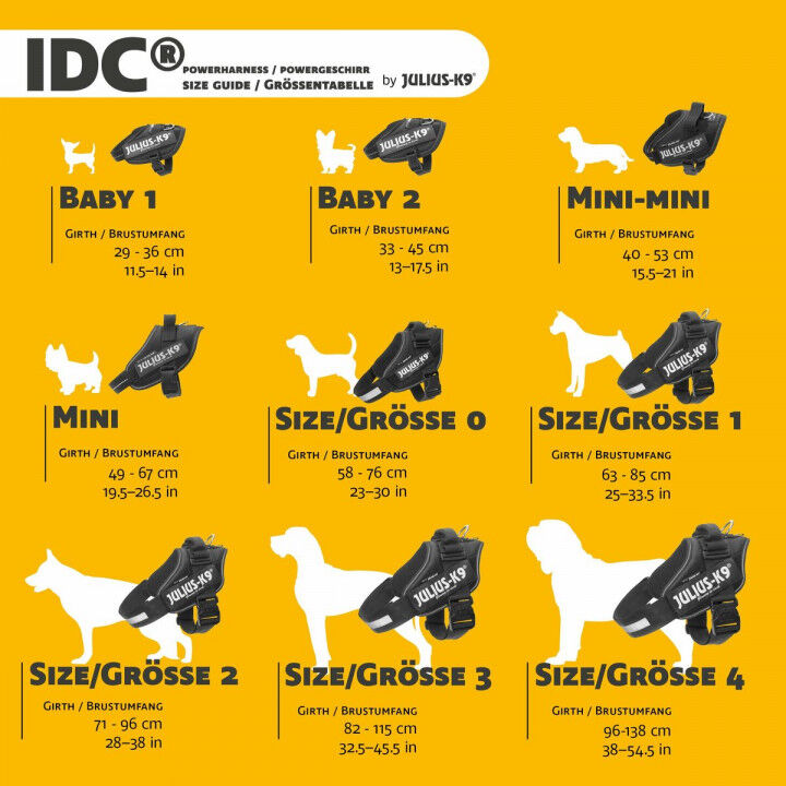 Hundegeschirr Julius K9 IDC Schwarz L 1