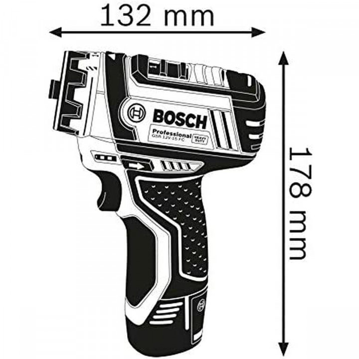 Atornillador eléctrico BOSCH GSR 12V-15 FC Professional 15 Nm 30 Nm