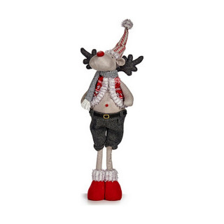 Weihnachts-Rentier Krist+ FG09-PX21383A Rot Grau 13 x 65 x 18 cm