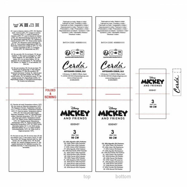 Ensemble de Vêtements Minnie Mouse Gris