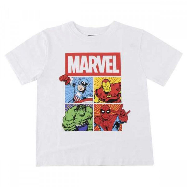 Kurzarm-T-Shirt für Kinder Marvel Weiß