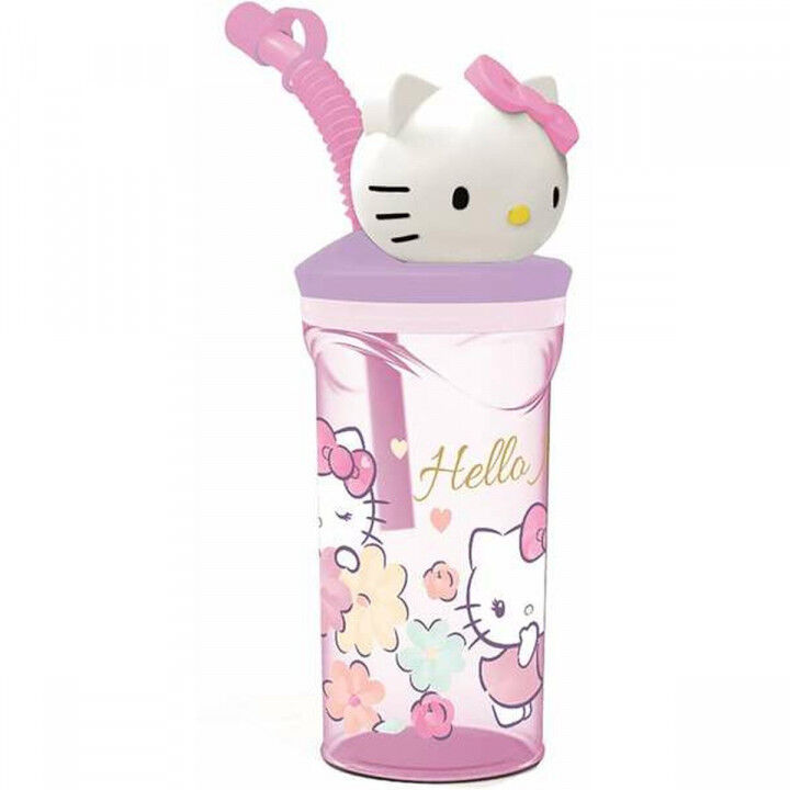 Verre avec Paille Hello Kitty 360 ml 3D