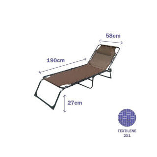 Sun-lounger Marbueno Green 190 x 27 x 58 cm