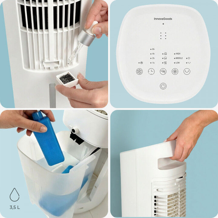 Climatiseur Évaporatif Portable Tour Multifonction avec Télécommande Hushly InnovaGoods