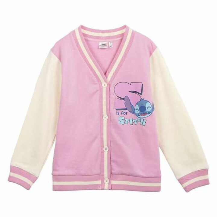 Sudadera sin Capucha Unisex Stitch Rosa