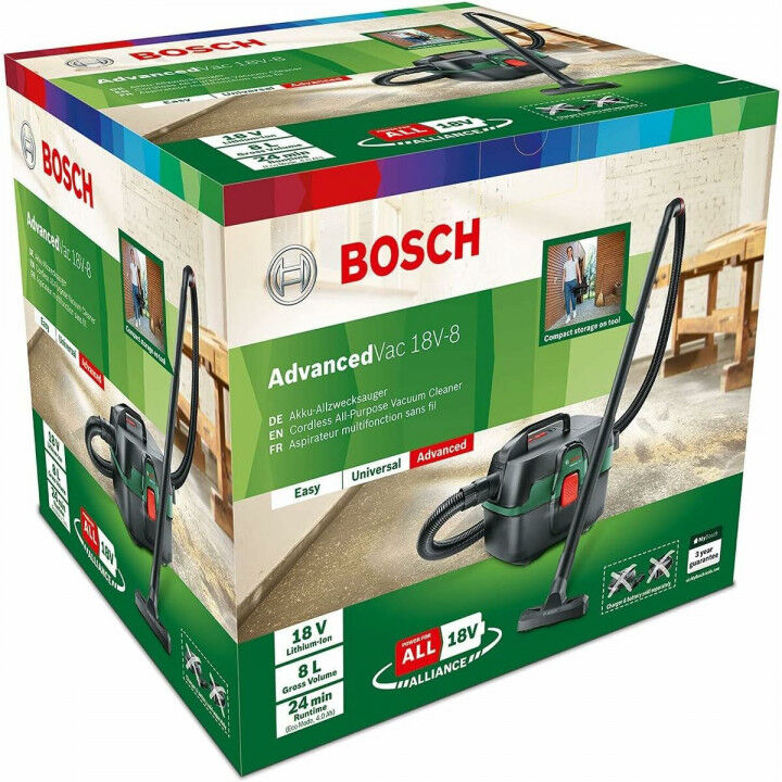 Aspiradora en seco y húmedo BOSCH AdvancedVac 18V-8 8 L