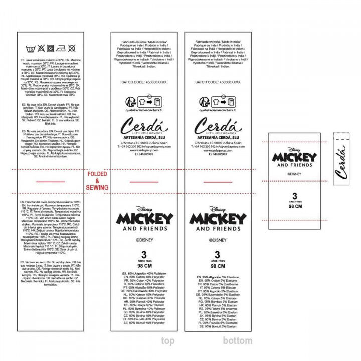 Ensemble de Vêtements Minnie Mouse Gris