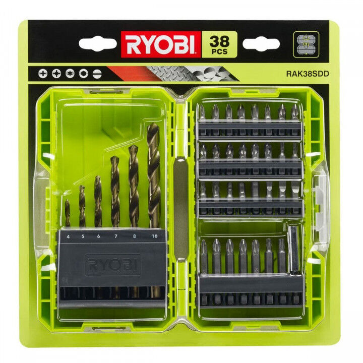 Set de brocas y puntas Ryobi 38 Piezas