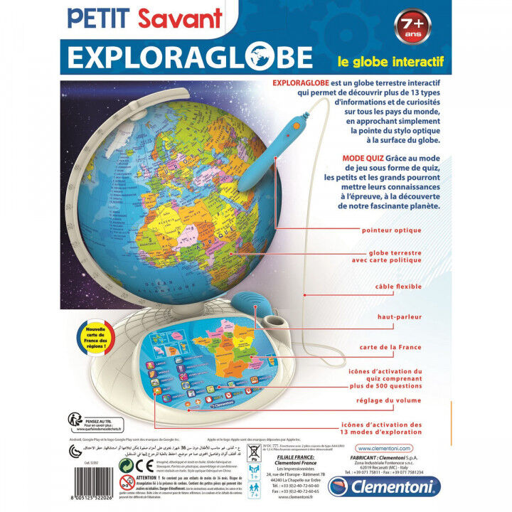 Globo Terrestre Interattivo Clementoni Plastica FR