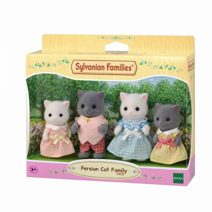 Set Poppen   Sylvanian Families 5455 The Persian Cat Family 4 x 4 x 9 cm 4 Onderdelen (4 Stuks)