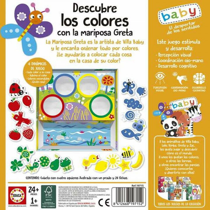 Juego Educativo Educa Descubre los Colores con La Mariposa Greta