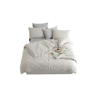 Dekbedovertrek set Beige Bed van 200 3 Onderdelen