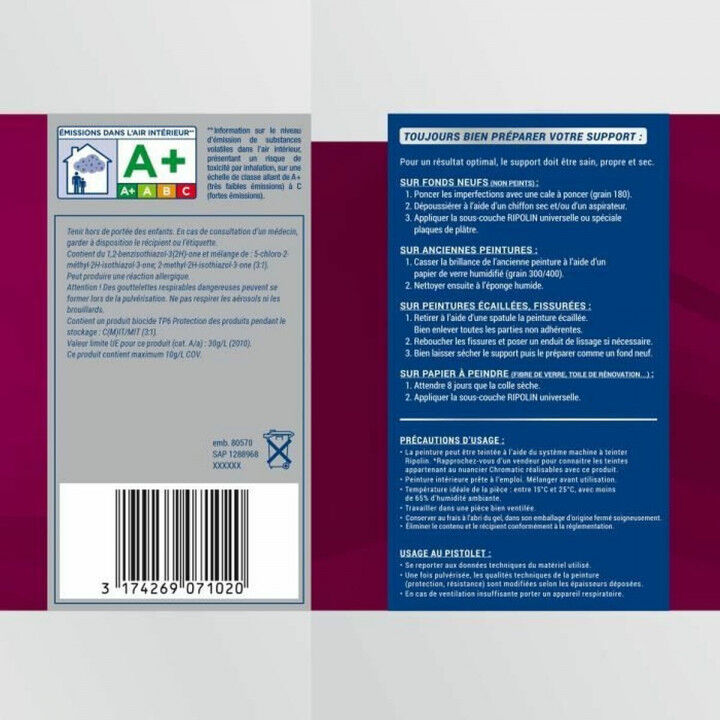 Peinture d'Apprêt Ripolin Blanc 5 L Mat