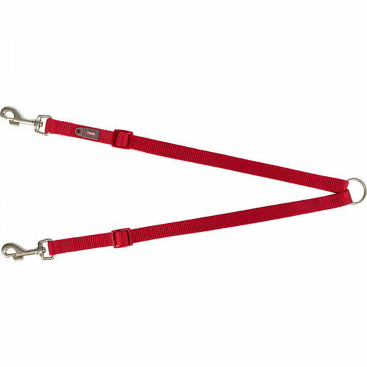 Koppeling voor 2-hondenriem Trixie Premium Rood