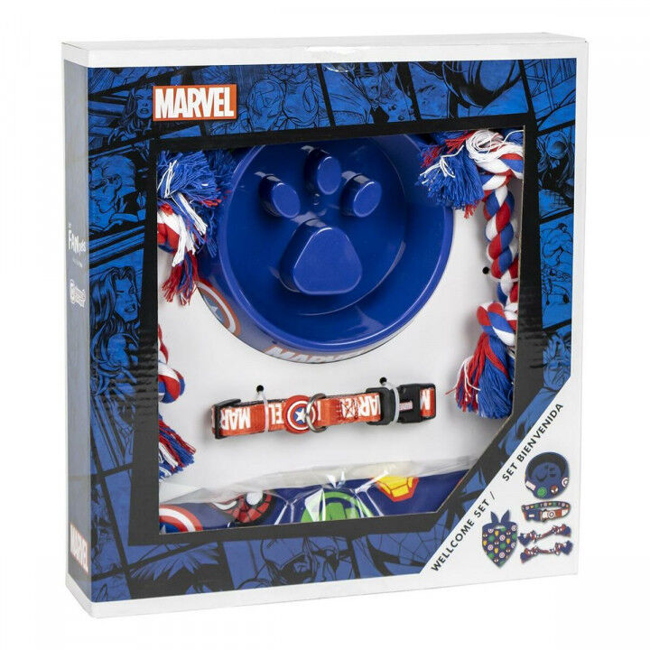 Coffret de bienvenue pour chiens The Avengers Bleu 28,0 x 30,0 x 6,8 cm 5 Pièces